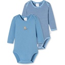 Schiesser unisex 2PACK Body cu mânecă lungă din bumbac organic - Fabricat în Europa