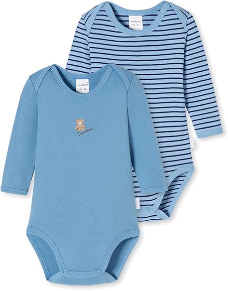 Schiesser unisex 2PACK Body cu mânecă lungă din bumbac organic - Fabricat în Europa