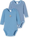 Schiesser unisex 2PACK Body cu mânecă lungă din bumbac organic - Fabricat în Europa
