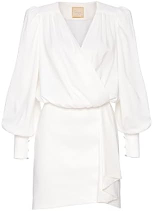 Rochie de damă Swing Fashion Elegantă | Rochii de afaceri | Rochii teaca | Rochie de sărbătoare | Rochie de petrecere | Rochii de cocktail | Rochie mini | Rochie de seara | Rochie cu maneca lunga | decolteu în V | Scurt | Roșu |