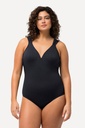 Jacquard leopard de damă Ulla Popken, cupe moi, costum de baie cu spatele jos