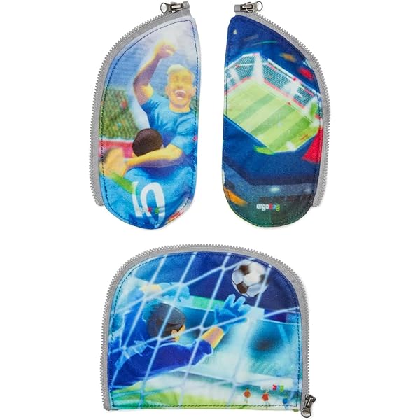 Set accesorii ghiozdan ergobag Zippies 3 piese pentru fotbal copii, baieti si fete - verde