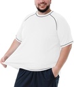 feooohosi Cămașă de înot mărime mare pentru bărbați Rash Guard Tricou de plajă cu mânecă scurtă de protecție pentru bărbați