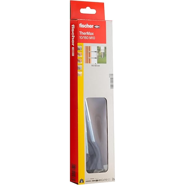 sistem de fixare la distanță fischer TherMax 8 / 80 M6 (2) pentru materiale izolatoare, dibluri de izolație pentru atașarea sarcinilor ușoare în sisteme termoizolante compozite, cu con anti-rece
