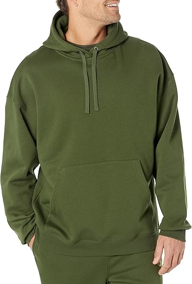 Hanorac cu glugă din fleece pentru bărbați Amazon Essentials (disponibil în mărimi plus)