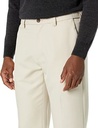 Pantaloni de costum pentru bărbați Amazon Essentials cu front plat, cu talie extensibilă, croială clasică