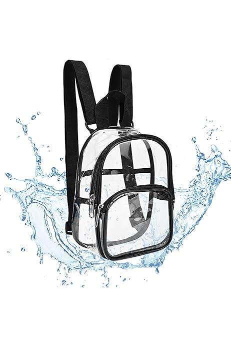 Rucsac de școală Amazon Basics, rucsac pentru femei, rucsac pentru bărbați, rucsac pentru copii, transparent din PVC, îndeplinește standardul stadionului, transparent