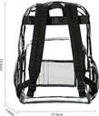 Rucsac de școală Amazon Basics, rucsac pentru femei, rucsac pentru bărbați, rucsac pentru copii, transparent din PVC, îndeplinește standardul stadionului, transparent