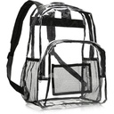 Rucsac de școală Amazon Basics, rucsac pentru femei, rucsac pentru bărbați, rucsac pentru copii, transparent din PVC, îndeplinește standardul stadionului, transparent