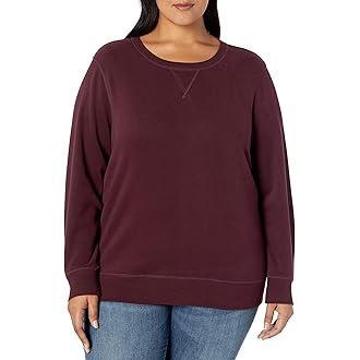 Hanorac pentru femei Amazon Essentials French Terry Fleece cu decolteu rotund (disponibil în mărime Plus)