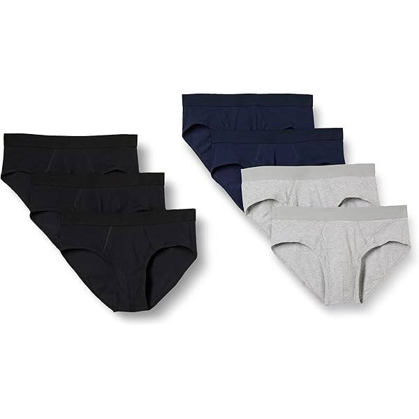 Slip barbatesti Amazon Essentials din jerseu de bumbac (disponibil in marimi plus), pachet de 7