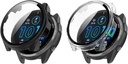 Miimall compatibilă cu Garmin Forerunner 965 Husă cu protector de ecran din sticlă, carcasă de protecție dură pentru computer cu protecție completă, rezistentă la zgârieturi, pentru Garmin Forerunner 965 - negru