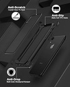 Husă transparentă MobNano Ultra Hybrid pentru husă iPhone X, husă iPhone XS, husă iPhone 10 Husă antișoc Husă transparentă pentru telefon mobil cu protecție împotriva șocurilor Husă din silicon pentru iPhone XS X - neagră