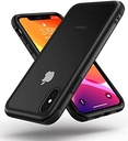 Husă transparentă MobNano Ultra Hybrid pentru husă iPhone X, husă iPhone XS, husă iPhone 10 Husă antișoc Husă transparentă pentru telefon mobil cu protecție împotriva șocurilor Husă din silicon pentru iPhone XS X - neagră