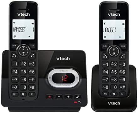 Telefon fără fir VTech CS2000, mod ECO+, telefon fix, negru, blocare apeluri, funcție hands-free, butoane mari, afișaj cu două linii