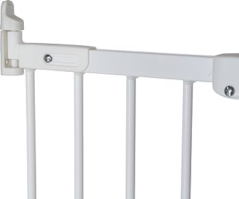 BabyDan Flexi Fit poartă de protecție metalică super flexibilă pentru uși și scări 67 - 105,5 cm - fabricată în Danemarca și testată de TÜV GS, culoare: alb