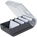 Exacompta 5331423D Flashcard Bunnybox Black DIN A8 peisaj care include 100 de carduri index. Cutie originală de carduri pentru învățarea ușoară a vocabularului datorită sistemului de învățare cu 5 materii pentru 600 de carduri
