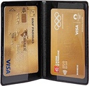 Exacompta - 5105143E - Suport card - Glitter și material patentat - Pentru depozitarea mai multor carduri, carduri de credit sau cantină - 10 cm x 7 cm - Eden Collection - Silk Gold