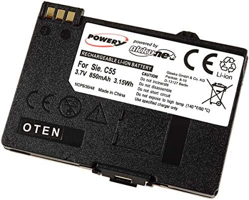 Încărcător potrivit pentru Siemens A51, A52, A55, A60, A65, A70, A75, C55, C60, C62, C65, C70, C72, C75, M55, M65, M75, S55, S65, S75, SL65, SL75 (Înlocuiește ETC-500) cu cârpă de curățare a afișajului mungoo