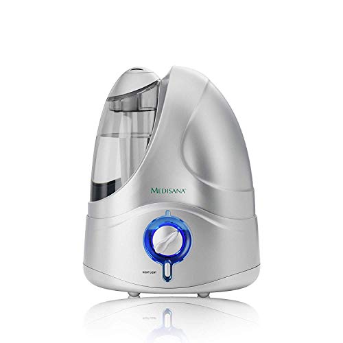umidificator cu ultrasunete medisana UHW, purificator de aer pentru dormitor, sufragerie, birou si camera copiilor, nebulizator pentru un climat mai bun in camera, 4,2 litri