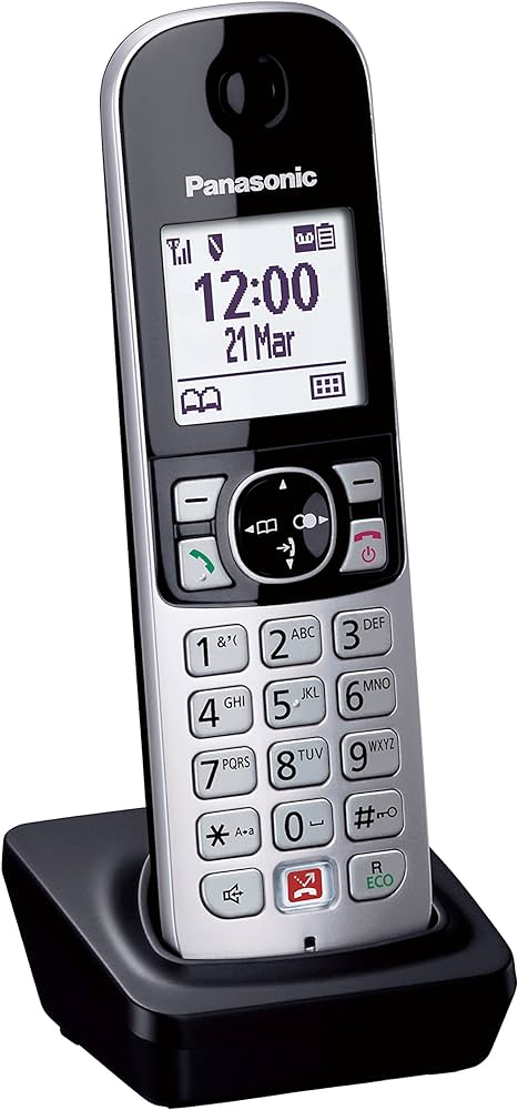 Telefon digital fără fir Panasonic KX-TGA685 (blocare automată a apelurilor, mâini libere, mod Nu deranja, diverse tonuri de apel, agendă, monitor pentru bebeluși), negru