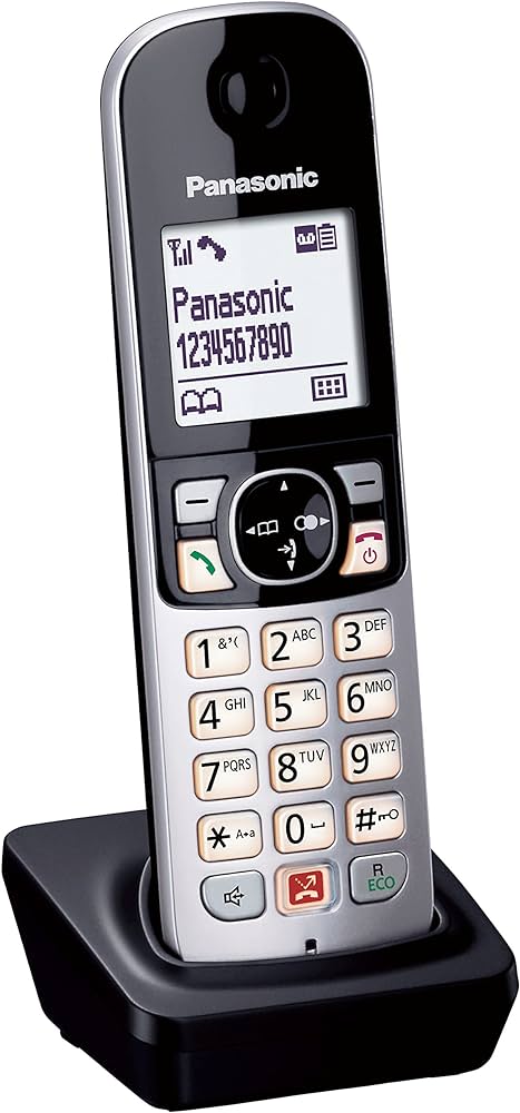 Telefon digital fără fir Panasonic KX-TGA685 (blocare automată a apelurilor, mâini libere, mod Nu deranja, diverse tonuri de apel, agendă, monitor pentru bebeluși), negru