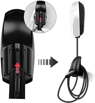 Suport cablu de încărcare Powerwerk Wallbox tip 2 Mediu | Suport de perete pentru mașină electrică cu priză IEC 62196-2 | Suport tip 2 | Suport ABS tip 2 EV de perete