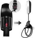 Suport cablu de încărcare Powerwerk Wallbox tip 2 Mediu | Suport de perete pentru mașină electrică cu priză IEC 62196-2 | Suport tip 2 | Suport ABS tip 2 EV de perete