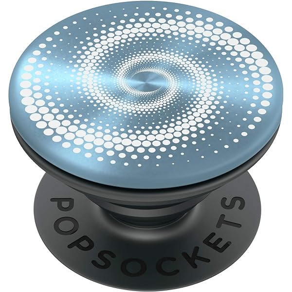 PopSockets PopGrip - Baza extensibila si maner cu un blat interschimbabil pentru smartphone-uri si tablete - Aluminiu Negru
