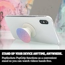 PopSockets PopGrip - Baza extensibila si maner cu un blat interschimbabil pentru smartphone-uri si tablete - Aluminiu Negru