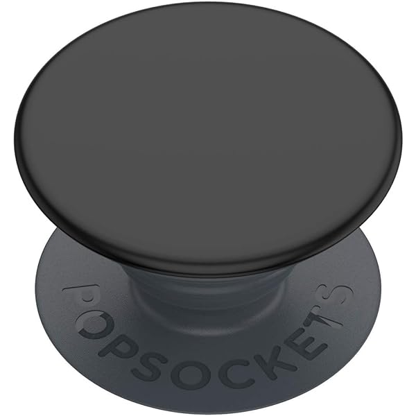 PopSockets PopGrip - Baza extensibila si maner cu un blat interschimbabil pentru smartphone-uri si tablete - Aluminiu Negru