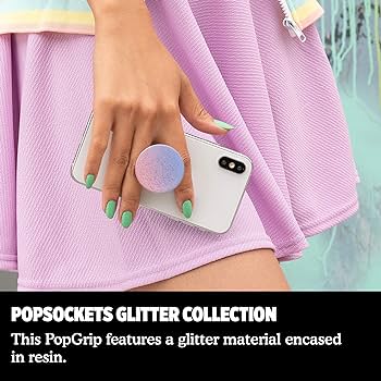 PopSockets PopGrip - Baza extensibila si maner cu un blat interschimbabil pentru smartphone-uri si tablete - Aluminiu Negru