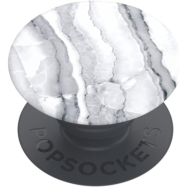 PopSockets PopGrip - Baza extensibila si maner cu un blat interschimbabil pentru smartphone-uri si tablete - Aluminiu Negru