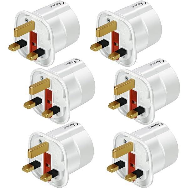 Adaptor de contact de protecție pentru mufa de călătorie VGUARD la priză India cu 3 pini - alb