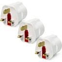 Adaptor de contact de protecție pentru mufa de călătorie VGUARD la priză India cu 3 pini - alb