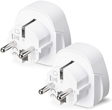Adaptor de contact de protecție pentru mufa de călătorie VGUARD la priză India cu 3 pini - alb