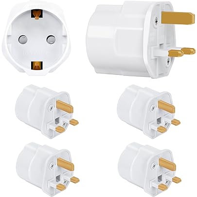 Adaptor de contact de protecție pentru mufa de călătorie VGUARD la priză India cu 3 pini - alb
