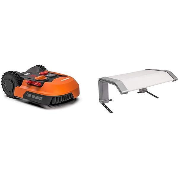 Robot de tuns iarba WORX Landroid M WR142E/mașină de tuns iarba fără fir pentru grădini de până la 700 m2, mașină de tuns iarba autopropulsată pentru o tăiere corectă a gazonului