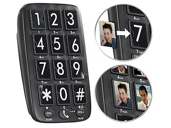 simvalley communications Telefon senior: telefon fix senior cu 12 butoane foto de apelare rapidă, hands-free (telefon fix, telefon cu butoane mari, sistem hands-free)