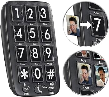 simvalley communications Telefon senior: telefon fix senior cu 12 butoane foto de apelare rapidă, hands-free (telefon fix, telefon cu butoane mari, sistem hands-free)