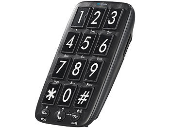 simvalley communications Telefon senior: telefon fix senior cu 12 butoane foto de apelare rapidă, hands-free (telefon fix, telefon cu butoane mari, sistem hands-free)