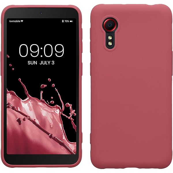 husa kwmobile compatibila cu husa Samsung Galaxy Xcover Pro - carcasa moale din silicon TPU - husa potrivita pentru incarcare wireless - galben miere