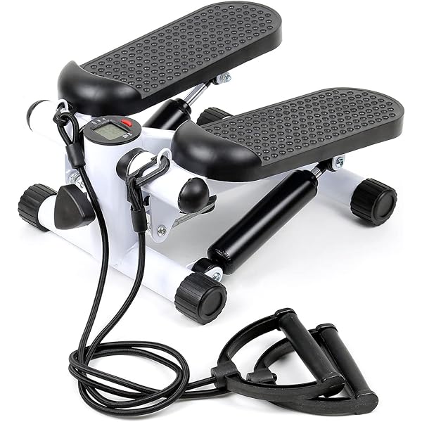 Calma Dragon Stepper - stepper cu bandă de rezistență, pedale antiderapante și monitor digital. Cel mai bun stepper pentru acasă, fese și antrenament cardio - capacitate de greutate de 100 kg
