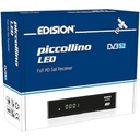 Receptor combo Edision PICCOLLO S2+T2/C H.265/HEVC (DVB-S2, DVB-T2, DVB-C) CI Full HD USB negru, telecomandă universală 2 în 1