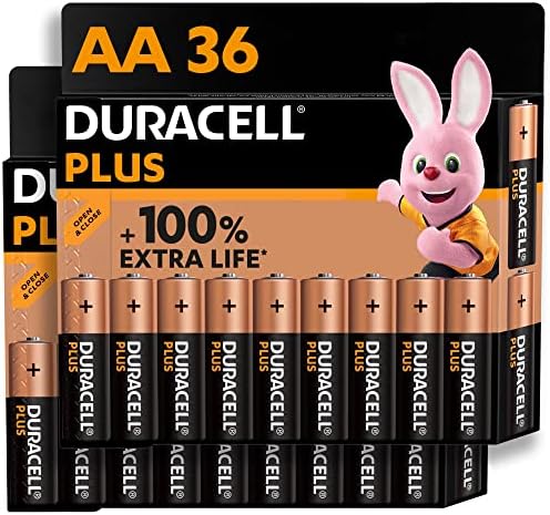 Baterii Duracell Plus AA (pachet de 12) - baterii alcaline 1,5 V - durată de viață suplimentară de până la 100% - fiabilitate pentru dispozitivele de zi cu zi - 0% plastic - stocare 10 ani - LR6 MN1500