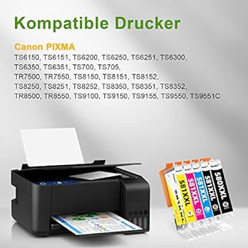 akaca PGI-580 CLI-581 cartușe de imprimantă XXL compatibile cu Canon 580 581