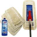 Set de huse de schimb 1 bucată pentru mop din bumbac pentru suport de mop pliabil de 40 cm MADE IN EUROPE, mop de podea pentru pardoseli precum laminat, podele din lemn real, parchet, cârpe de curățat, scruber parchet [Clasa de energie A+++]