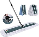 Set de huse de schimb 1 bucată pentru mop din bumbac pentru suport de mop pliabil de 40 cm MADE IN EUROPE, mop de podea pentru pardoseli precum laminat, podele din lemn real, parchet, cârpe de curățat, scruber parchet [Clasa de energie A+++]