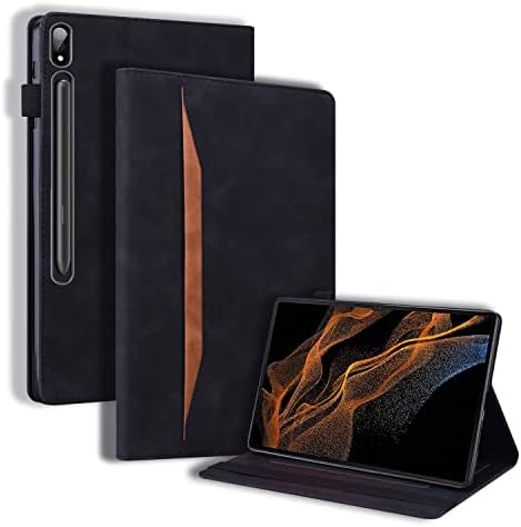 Husă Auslbin pentru Samsung Galaxy Tab S8 Ultra 14,6 inchi 2022 SM-X900/SM-X906 Piele PU cu funcție de suport Husă de protecție pentru Samsung Galaxy Tab S8 Ultra Versiunea 2022 - Albastru