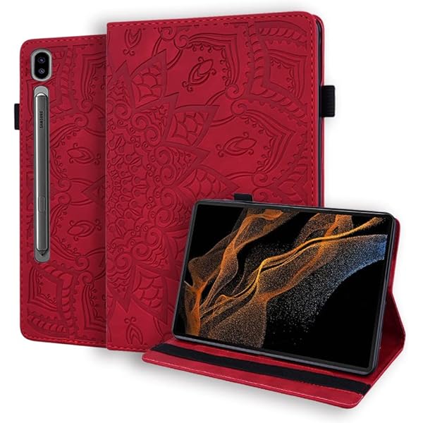 Husă Auslbin pentru Samsung Galaxy Tab S8 Ultra 14,6 inchi 2022 SM-X900/SM-X906 Piele PU cu funcție de suport Husă de protecție pentru Samsung Galaxy Tab S8 Ultra Versiunea 2022 - Albastru
